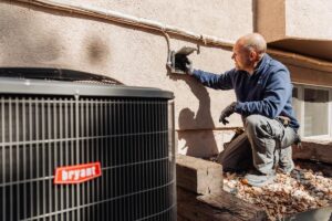 electrician troubleshooting an issue